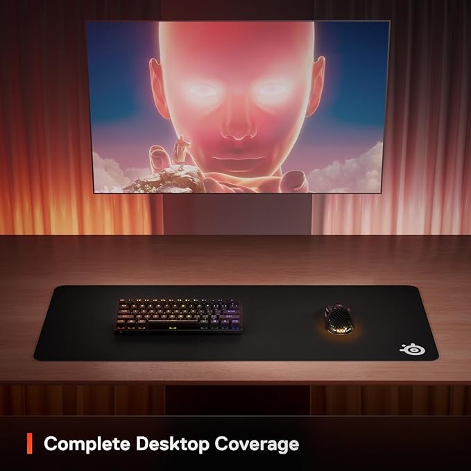 SteelSeries QcK Gaming Mouse Pad - XXL Cloth - Peak Tracking and Stability - Esports Mousepad - Never-Slip - Full Desk Coverage - Image 6