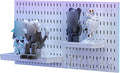 Gaming Pinboard, Desk Wall Organizer,Modular Wall Shelving For Gaming Rooms,White Plastic Desk Mounting Board,No-Drill Storage Rack For Gaming Rooms,Kitchens(23.6x11.8in) by Unknown