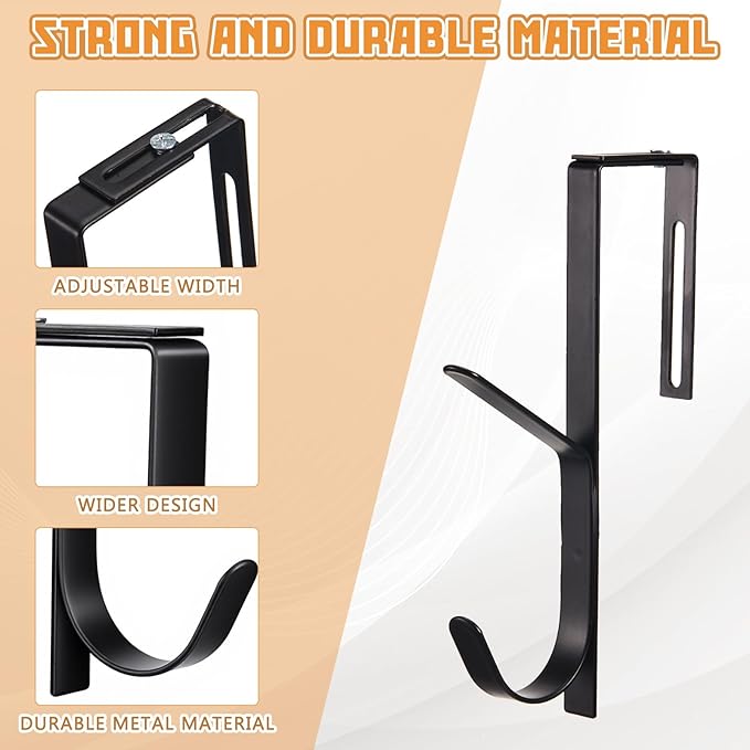 Geelin 4 Pcs Cubicle Accessories Set Include 2 Adjustable Double Cubicle Hooks 2 Fabric Wall Headphone Stands for Office Space-Saving Hanger Set - Image 6