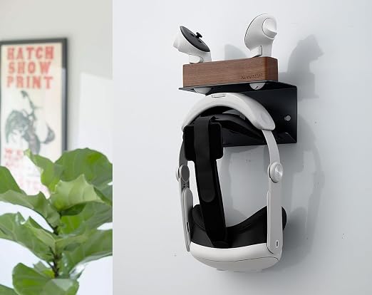 NIRVASH VR Wall Mount Storage Stand Holder Hook for Meta/Oculus Quest 3S/3/2/Pro/Rift-S/Valve Index/PS5 VR2/HTC Vive, Premium VR Headset Wall Hanger - Image 7