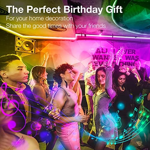 DAYBETTER Led Strip Lights 200 ft(2 Rolls of 100 ft) Smart Strips with App Control Remote, Led Lights for Bedroom, Music Sync Color Changing for Room Home Decor Party Festival - Image 5