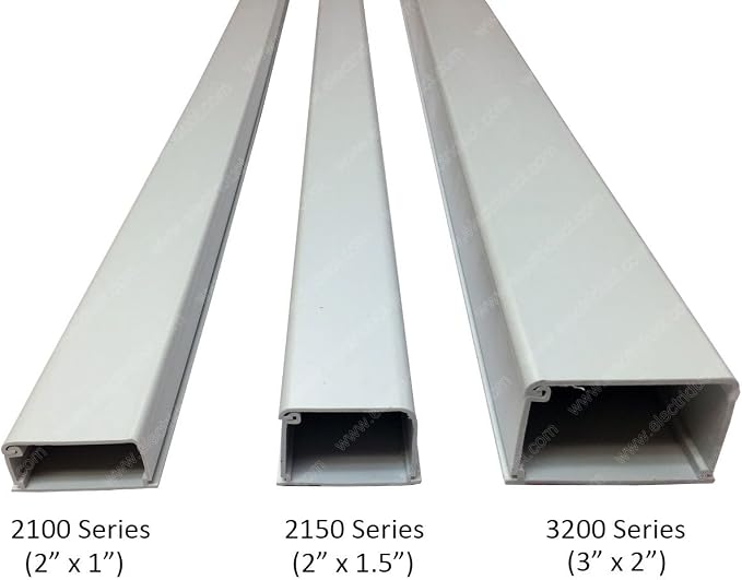 Electriduct XX-Large Latching Cable Raceway - 3" x 2" Channel Size - 1 Stick - 58" - White by Electriduct