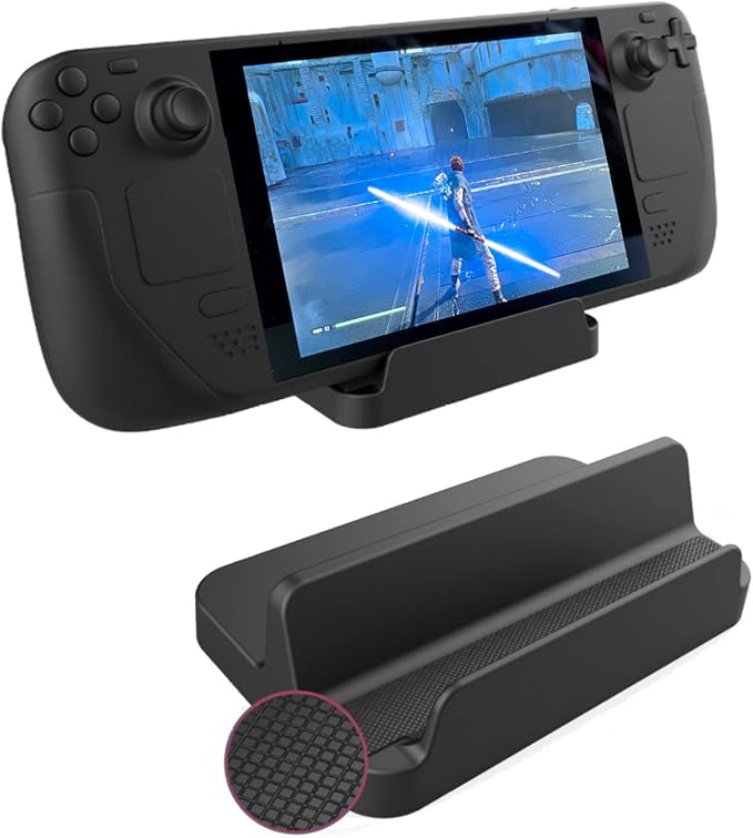 Stand Base for Valve Steam Deck Console Dock Accessories Handheld Game Gaming PC Holder Gamepad Mount Bracket - Black by Ngaantyun