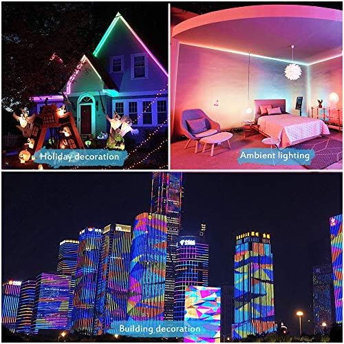 ALITOVE RGB LED Strip Light 32.8ft 24V WS2811 Addressable RGB IC 600LEDs - Image 7