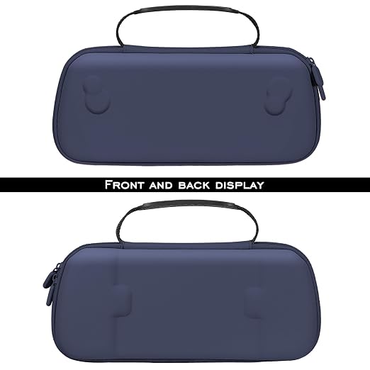 ADVcer Rog Ally X Handheld Case, EVA Waterproof Hard Shell Protective Travel Case with Internal Collapsible Game Console Stand, Velvet Soft Lining, Double Zipper, Carrying Handle for Rog Ally X (Blue) - Image 7