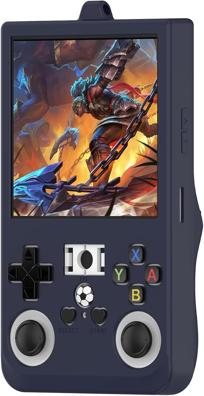 2-Pack Compatible with R36 Max Handheld Game Console Case, Slim Soft Silicone Full Protective Case Cover for R36 Max Accessories (Black+Blue) - Image 6