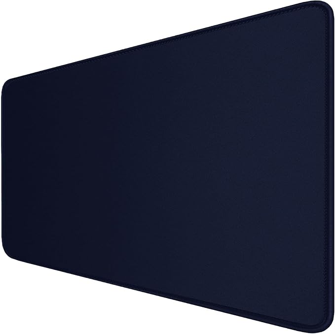 Large Gaming Mouse Pad with Stitched Edges, 47.3 X 23.6 in Desk Pad Durable Non-Slip Natural Rubber Base, Waterproof Computer Keyboard Mat for Esports Pros, Gamer, Desktop, Blue by Hsmienk