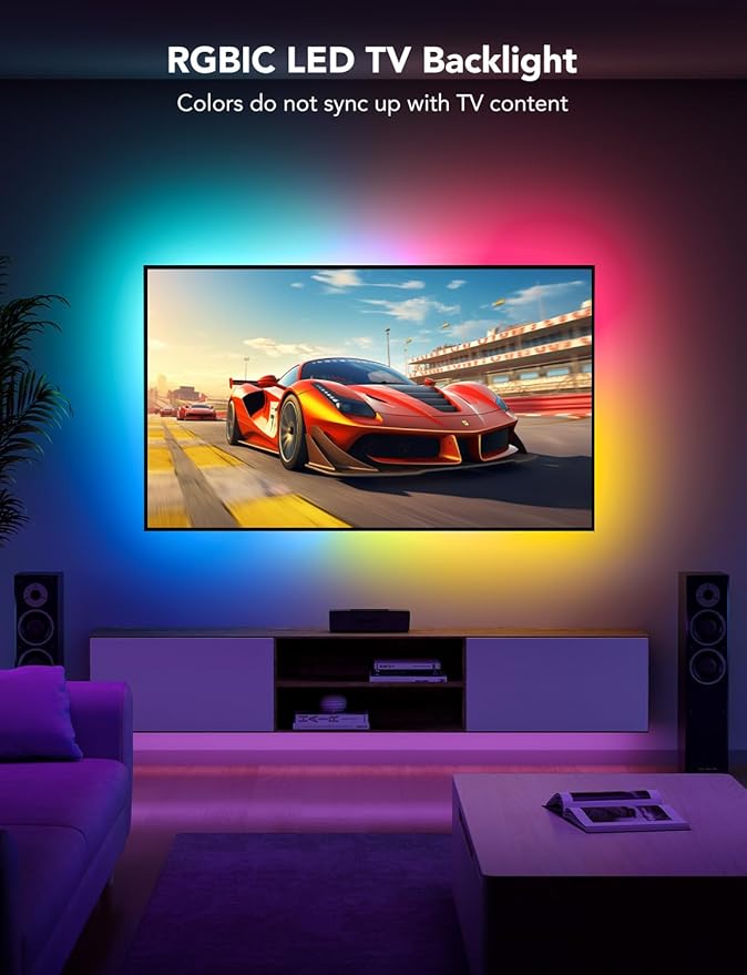 Govee Smart TV LED Backlight Strip, RGBIC for 40-50inch TVs - Image 2