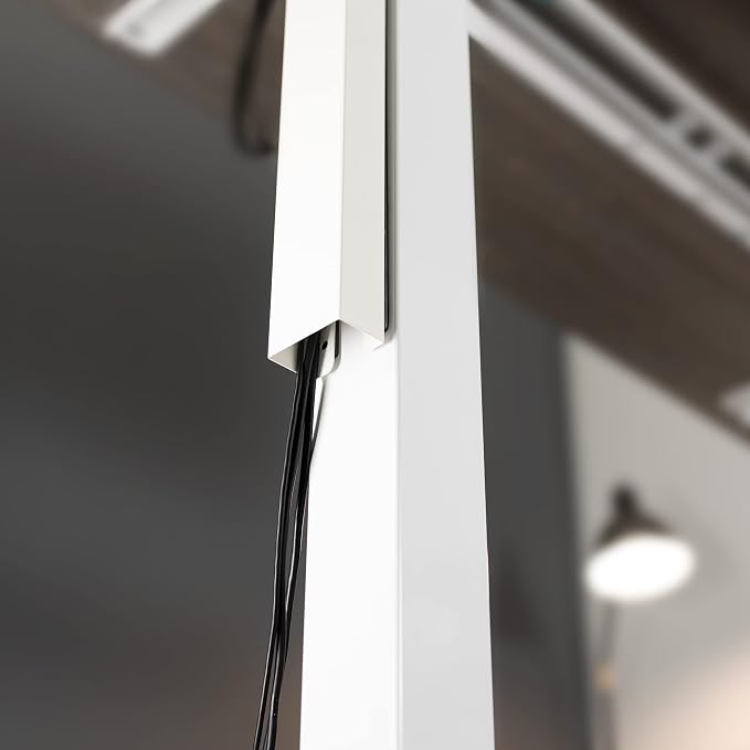 VIVO White 14 inch Cable Management Channel for Desk Leg, DESK-AC01-1MW - Image 8