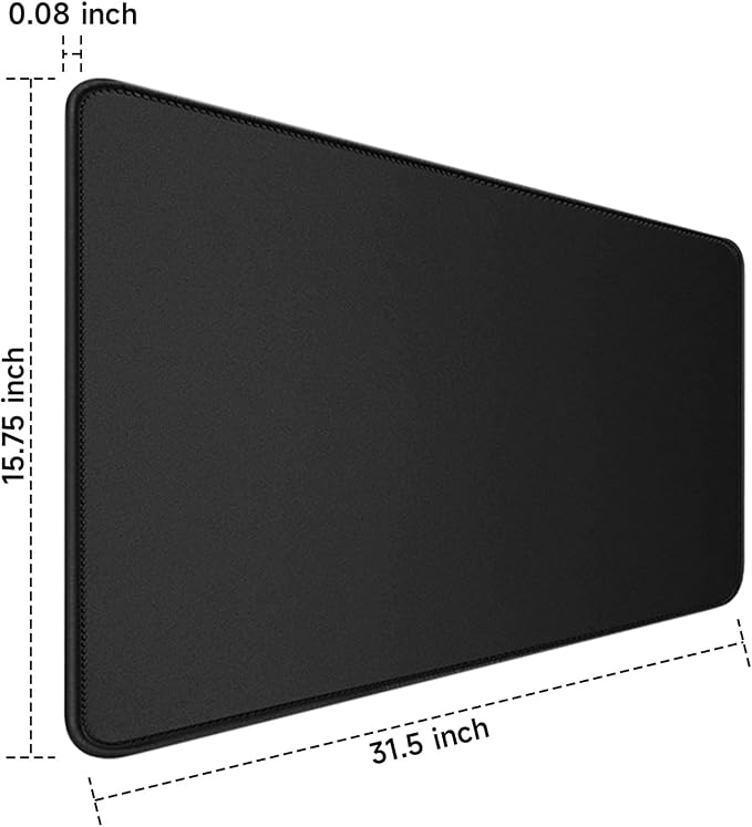 Large Gaming Mouse Pad, Extra Large Big Mouse Pad with Stitched Edge | Mouse Pad Desk, XXL Non-Slip Black Computer Long Mousepad Desk Mat for Gamer, Office & Home, Black - Image 8
