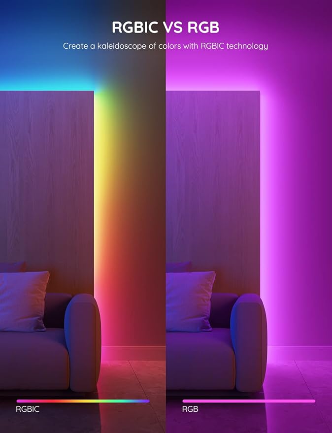 Govee 16.4ft RGBIC LED Strip Lights, LED Lights for Bedroom, APP Control - Image 2