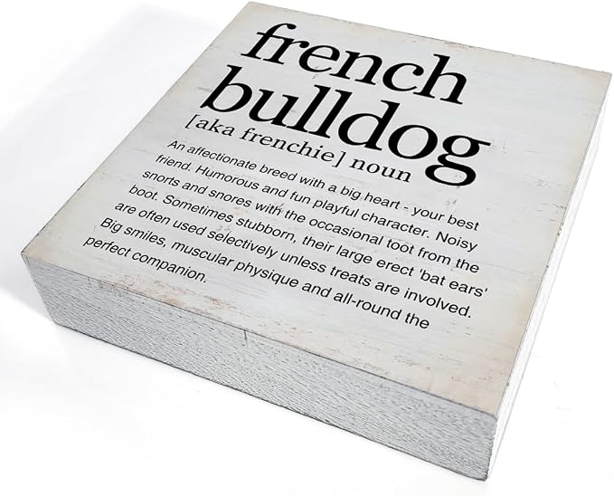 French Bulldog Gifts for Women Men French Bulldog Definition Wooden Decor - Image 3