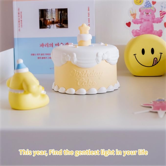 Birthday Gift Light with 3D Card, Silicone Night Light for Kids USB Rechargeable Cute Lamps Timer Setting Safe Bedside Lamp Gift for Girls New Year Christmas Thanksgiving Day - Image 7