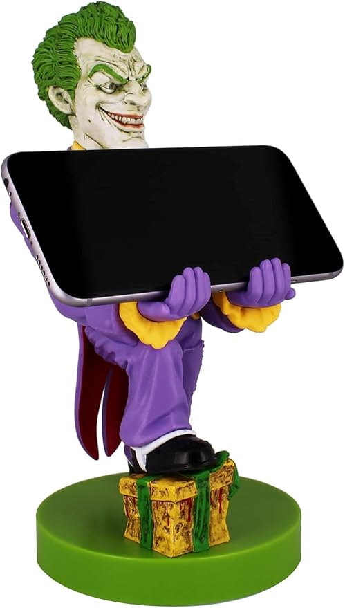 Exquisite Gaming: Warner Bros: Joker - Original Mobile Phone & Gaming Controller Holder, Device Stand, Cable Guys, Licensed Figure, Small - Image 2