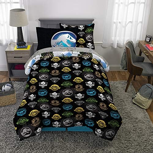 Franco Kids Bedding Super Soft Comforter and Sheet Set with Sham, 5 Piece Twin Size, Jurassic World,6A1348 - Image 6