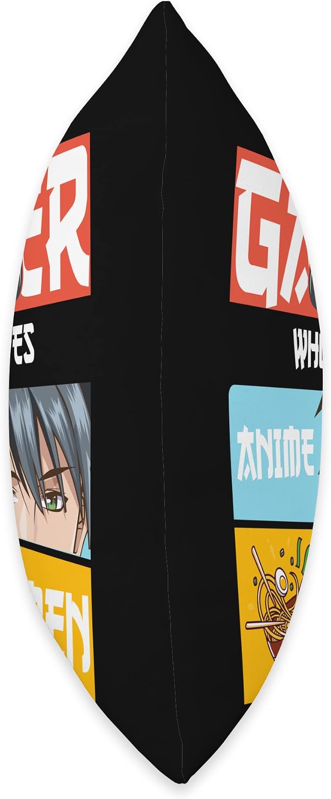 Just A Gamer Who Loves Anime and Ramen Boy Kids funny animes Throw Pillow - Image 2