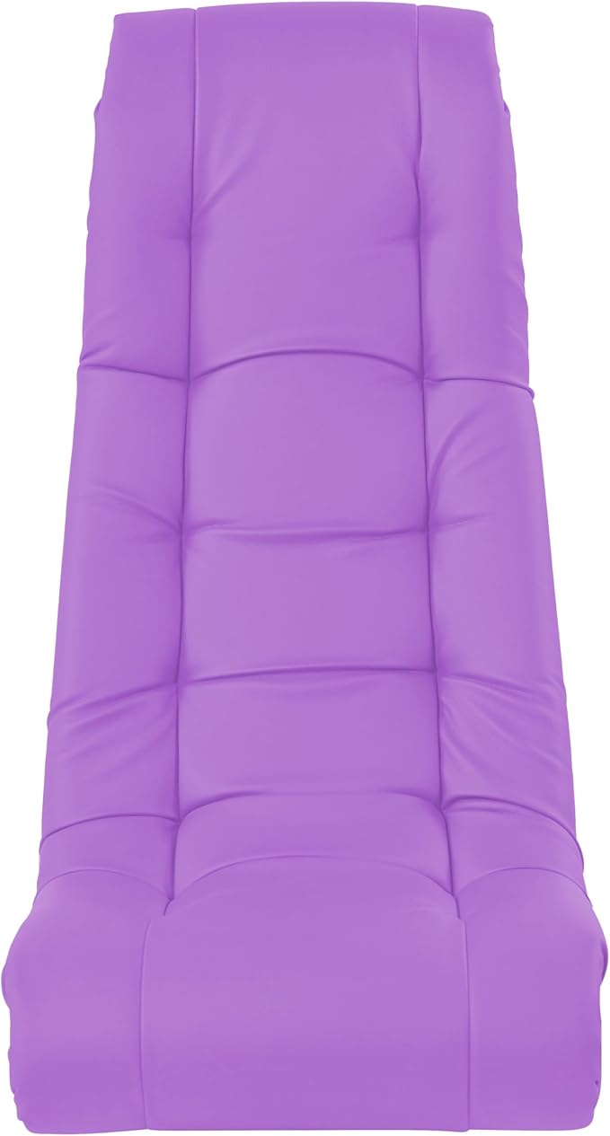 Factory Direct Partners Soft Tufted Floor Rocker - Cushioned Ground Chair for Kids Teens and Adults - Great for Reading, Gaming, Meditating, TV - Lavender, 10488-LV - Image 6
