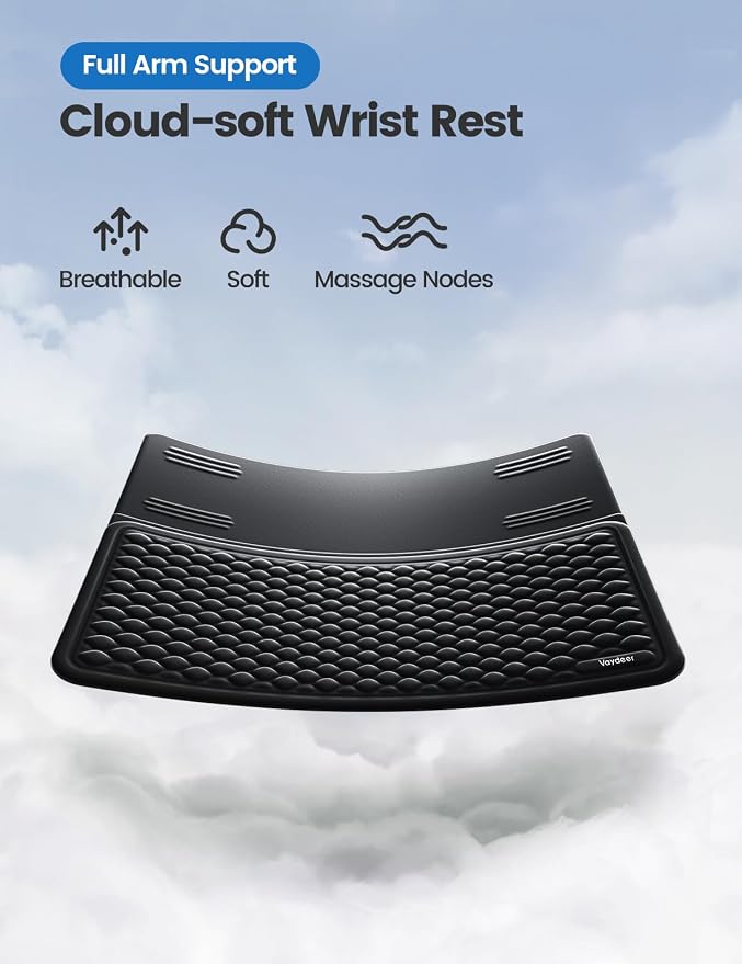 Vaydeer Keyboard Wrist Rest for Computer, Ergonomic Large Keyboard Mat Pad with Wrist Support, Soft Memory Foam Keyboard Stand for Desktop Gaming Home Office Carpal Tunnel Pain Relief - Image 7