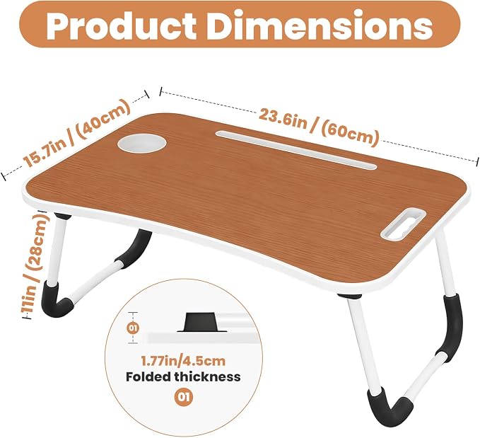 Foldable Lap Desk Stand Bed Desk Laptop Table - Image 6