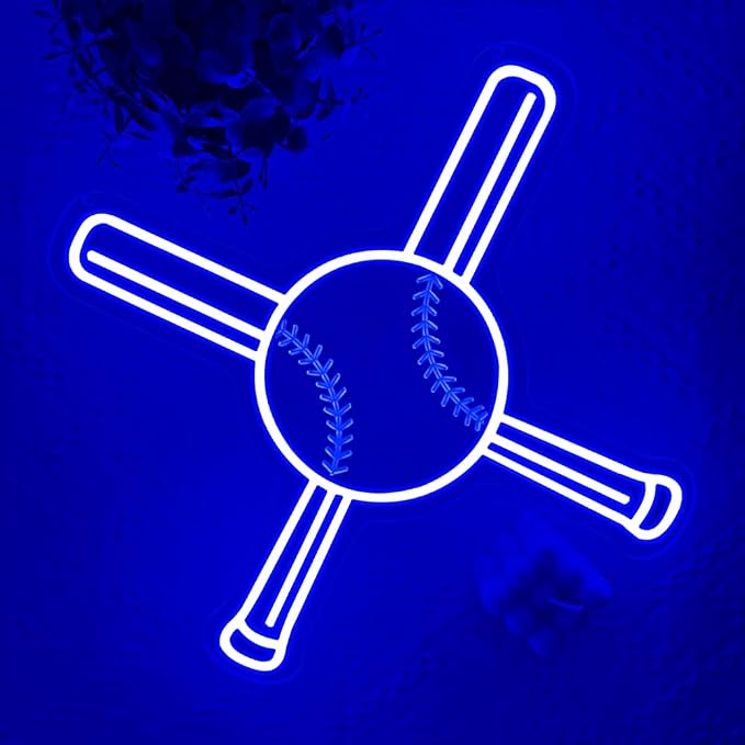 Baseball Neon Sign, Sport Led Neon Light Signs for Wall Decor Baseball LED Sign Lights Lamp for Dorm Bedroom Party Man Cave Birthday Christmas Gift for Sports Fans Dimmable USB Powered(12.2" × 12.2") - Image 7