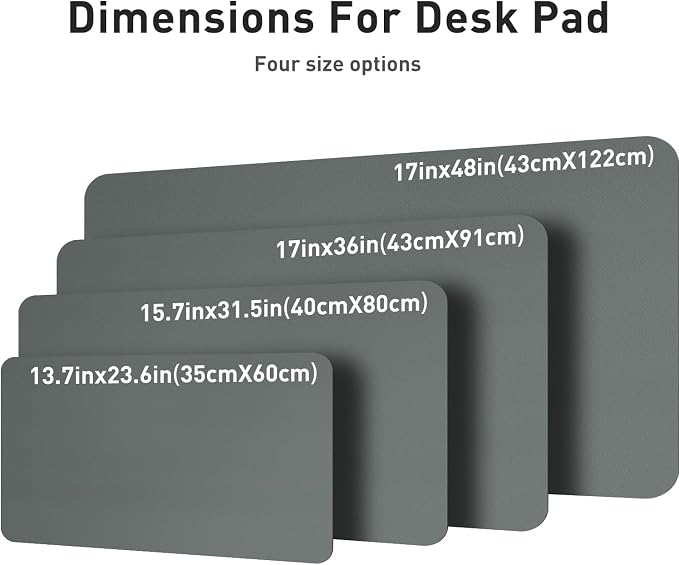Aothia Leather Desk Pad Protector, Office Desk Mat, Large Mouse Pad, Non-Slip PU Leather Desk Blotter, Laptop Desk Pad, Waterproof Desk Writing Pad for Office and Home (48"x17", Jungle Green) - Image 7