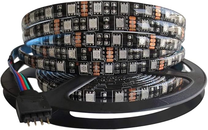 5M Black PCB 5050 RGB LED Strip Waterproof IP65 300 SMD Black PCB Board DC 12V Flexible Light by TX