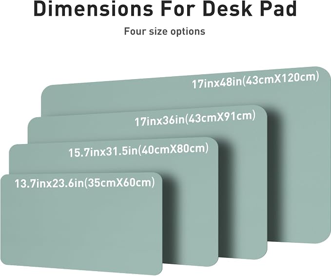 Aothia Leather Desk Pad Protector, Mouse Pad, Office Desk Mat, Non-Slip PU Leather Desk Blotter, Laptop Desk Pad, Waterproof Desk Writing Pad for Office and Home (Light Blue,31.5" x 15.7") - Image 8