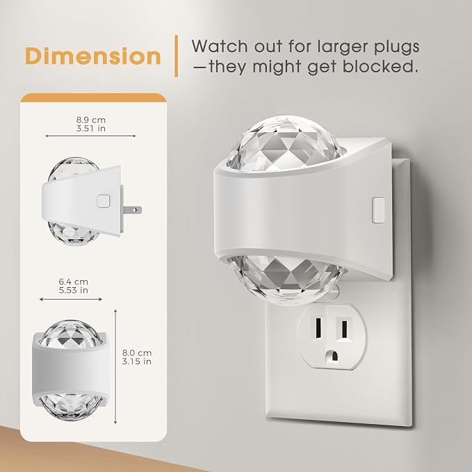 Briignite Night Lights Plug into Wall, Night Light Dimmable Brightness - Image 6