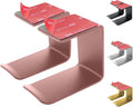 Aluminum Under-Desk Headphone Hanger with Strong Adhesive (2 Pack, Pink) by MtJun
