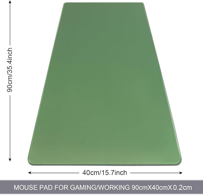 XXL Gaming Mouse Pad 35.4x15.7 Professional Large Mouse Pad & Computer Game Mouse Mat-90x40 Olivegreenus - Image 2