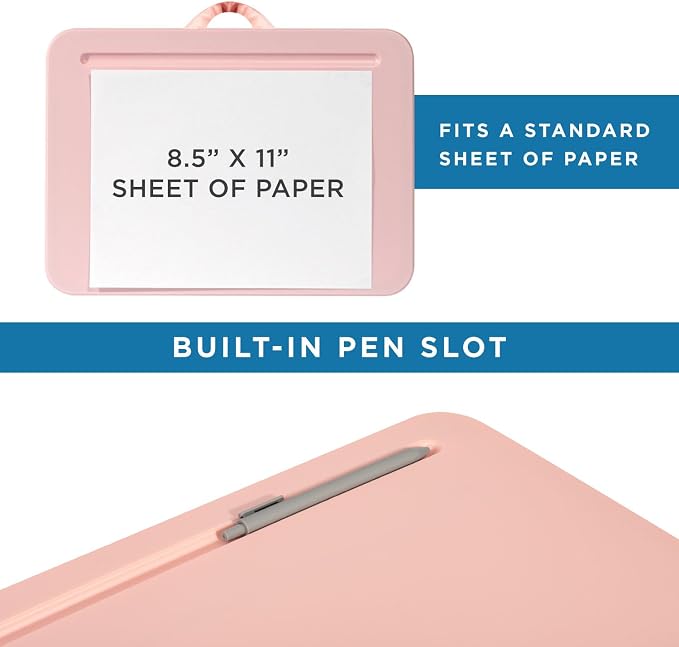 LAPGEAR Compact Lap Desk – Rose Quartz, Fits 14" Laptops - Image 4