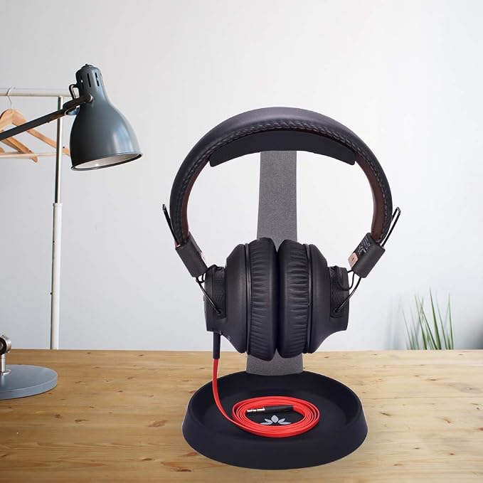 Avantree HS102 - Metal Headphone Stand with Cable Holder | Sturdy metal and silicone desktop stand keeps headphones secure while the. - Image 7