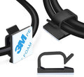 XHF 5/8” Adhesive Cable Wire Clips Black 60PCS, Cable Staples Outdoor Cable Management Wire Organizer Cord Holder for Under Desk, Car, Wall, TV PC Ethernet Cable by XHF