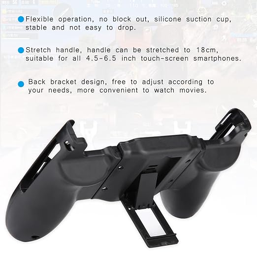 Portable Telescopic Phone Gamepad Holder for Android iOS Mobile Controller Play Game 3 in 1 Universal Gamepad Gaming Handheld with Stand and Kickstand Compatible with Gaming on Smartphone - Image 4