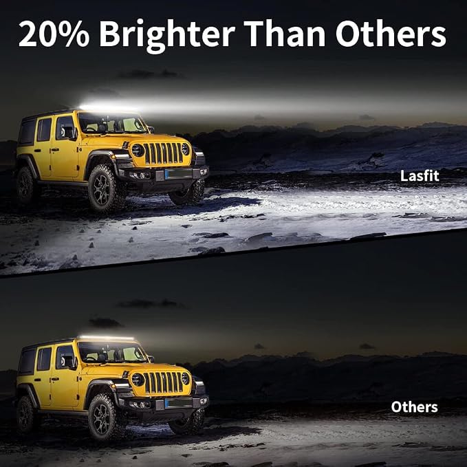 LASFIT LED Light Bar 52 Inch Slim Single Row LED Bar Spot Flood Combo 6000K - Image 7