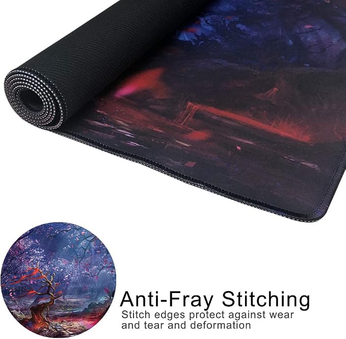 XXL Professional Large Mouse Pad & Computer Game Mouse Mat (35.4x15.7x0.1IN, 90x40 Forest) - Image 6