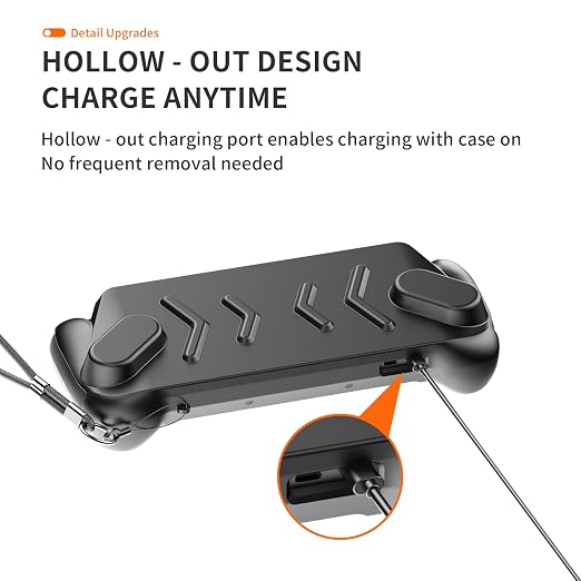for ROG Xbox Ally/X TPU Protective Case with Detachable Front Shell, Non-Slip Anti-Scratch TPU Protective Cover for Xbox ROG Ally Handheld Game Console Protector with Stand & Strap - Image 4