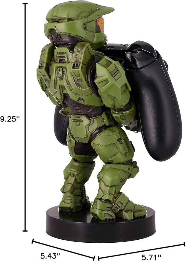 Exquisite Gaming: Halo: Master Chief - Mobile Phone & Gaming Controller Holder, Device Stand, Cable Guys, Xbox Licensed Figure, Green - Image 3