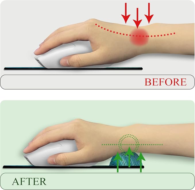 LIMKRIAN Firefly Forest Ergonomic Mouse Pad with Wrist Rest, 9.8 x 8.6in - Image 2