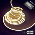 Warm White Neon LED Strip Lights, 16.4ft 12V Waterproof Flexible Light for Indoor/Outdoor Decoration (Includes Power Adapter) by Maxlaxer