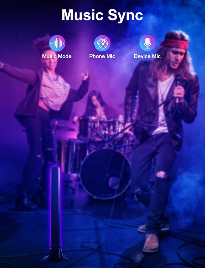 RGB Light Bar, LED Light Bar, APP Control USB Powered, Color Changing TV Backlight Music Sync Ambient Lighting for Room PC Monitor Gaming Party Desk - Image 4