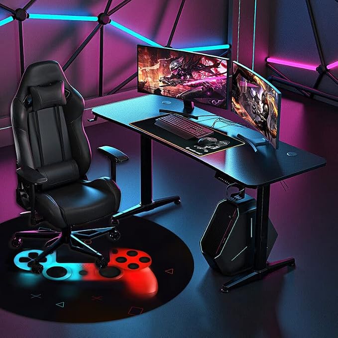Generic Gaming Chair Mat for Hardwood Floor, Non-Slip Round Office Chair Mat, 47" x 1", Red - Image 4