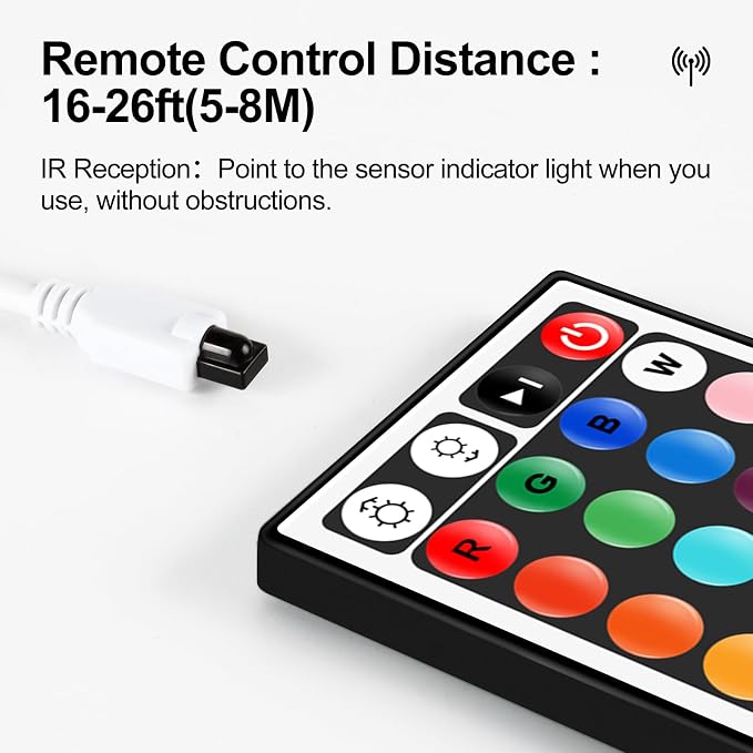 44 Key RGB LED Strip Light Remote Controller, IR Wireless LED Controller - Image 5