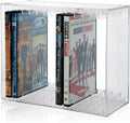 STORi Stackable Clear Plastic DVD Organizer with Rubber Feet | Rectangular Holder Perfect for Theater Room | Holds up to 14 Standard DVD Cases | Made in USA by STORi