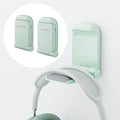 MAMUVIMO Headphone Stand, 2 Pack Headset Stand Foldable＆Sticky, Headphone Holder Hook Mount with Non-Slip Silicone, Adhesive Earphone Desk Hanger Clip Space-Saving for Airpods Max, All Earphones-Green by MANMUVIMO