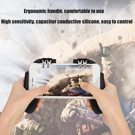 EBTOOLS Gamepad for Smartphone, Games Mobile Controller with Back Shoot, Black Wired Joystick Cooling Fan Dissipation Gamepad with Silicone Pad [video game] - Image 5