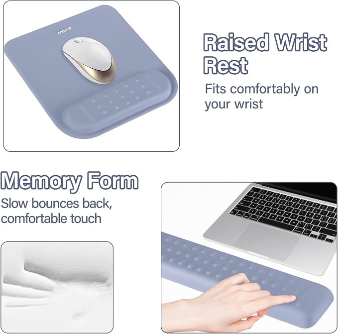 MOSISO Keyboard Stand&Wrist Rest Support for Keyboard &Mouse Pad Set - Image 7