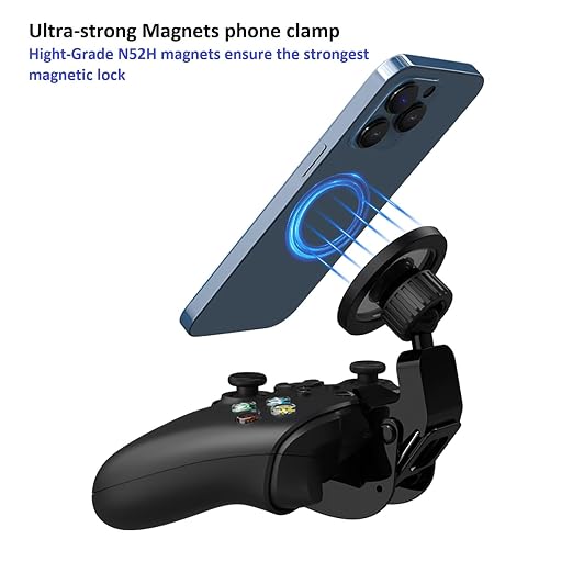 NBCP Xbox Controller Phone Mount - Gaming Phone Holder,MagSafe Phone Mount Magnetic for Xbox One & Xbox Series X|S Controllers - Image 2