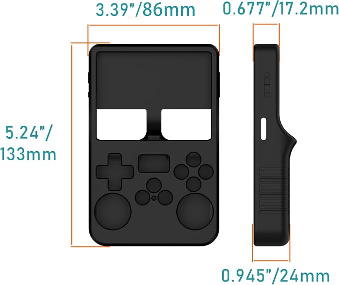 3 Pcs for R36S Handheld Gaming Console Open-Source Arcade Silicone Protective Case – Durable, Anti-Slip, Shockproof Sleeve for R36S Portable Game Console (3 Grey) - Image 3