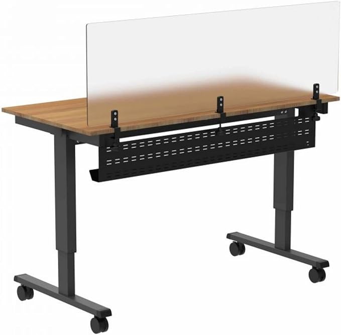 Stand Up Desk Store Under Desk Cable Management Tray Black Horizontal Computer Cord Raceway and Modesty Panel (Black, 39") - Image 2